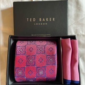 NEW With Tags Ted Baker Silk Tie and Handkerchief Set